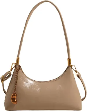 2025 Spring Women's Elegant Underarm Bag  Minimalist Solid Color Shoulder Crossbody Purse, Chic Handbag