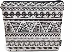 African Aztec Makeup Bags Makeup Organizer, Navajo Style Geometric Triangle Stripes Flax Toiletry Bags Travel Cosmetic Bag Makeup Purse Pouch Skincare Bag Wallet Bags For Women Black White