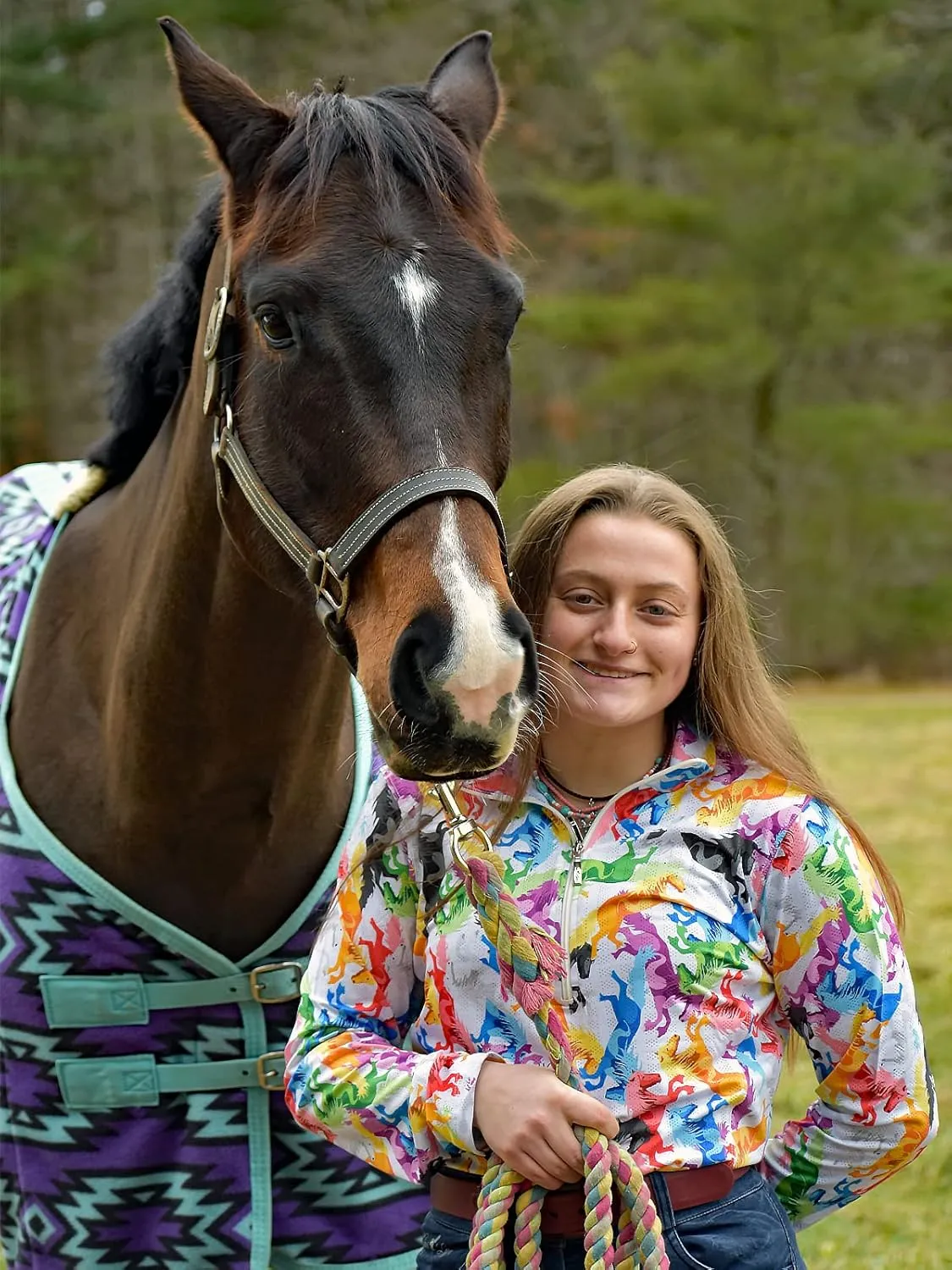 Anni Lyn Sportswear Women's ProAire Printed Long Sleeve Shirt