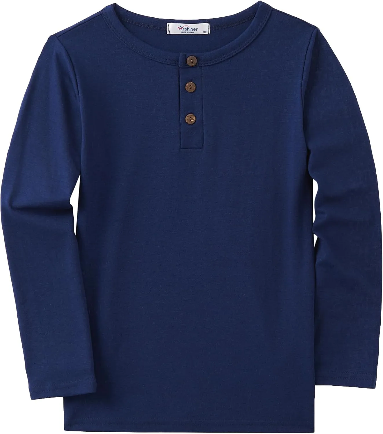 Arshiner Toddler Boys 3 Pack Long-Sleeve Henley T-Shirts Casual Cotton Graphic Shirt for 2-9 Years