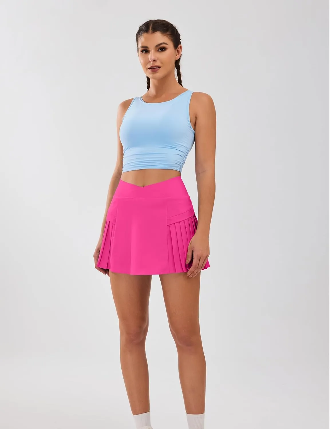 Blooming Jelly Womens Tennis Skirts High Waisted Tummy Control Pleated Athletic Skorts Trendy Summer Golf Skorts with Pockets