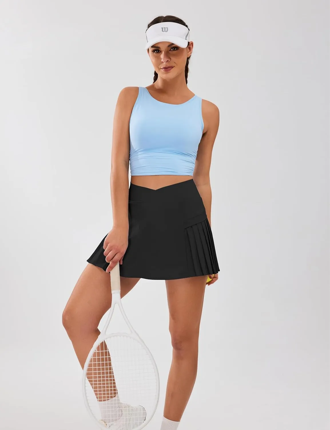 Blooming Jelly Womens Tennis Skirts High Waisted Tummy Control Pleated Athletic Skorts Trendy Summer Golf Skorts with Pockets