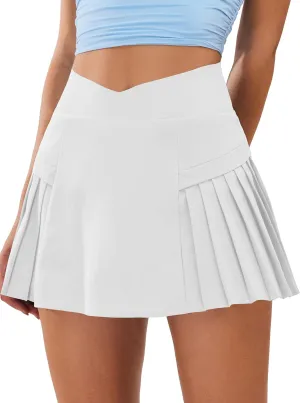 Blooming Jelly Womens Tennis Skirts High Waisted Tummy Control Pleated Athletic Skorts Trendy Summer Golf Skorts with Pockets