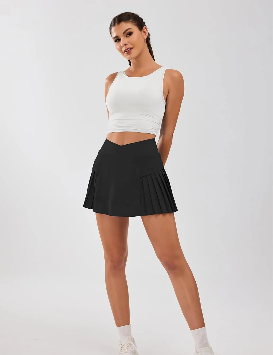 Blooming Jelly Womens Tennis Skirts High Waisted Tummy Control Pleated Athletic Skorts Trendy Summer Golf Skorts with Pockets