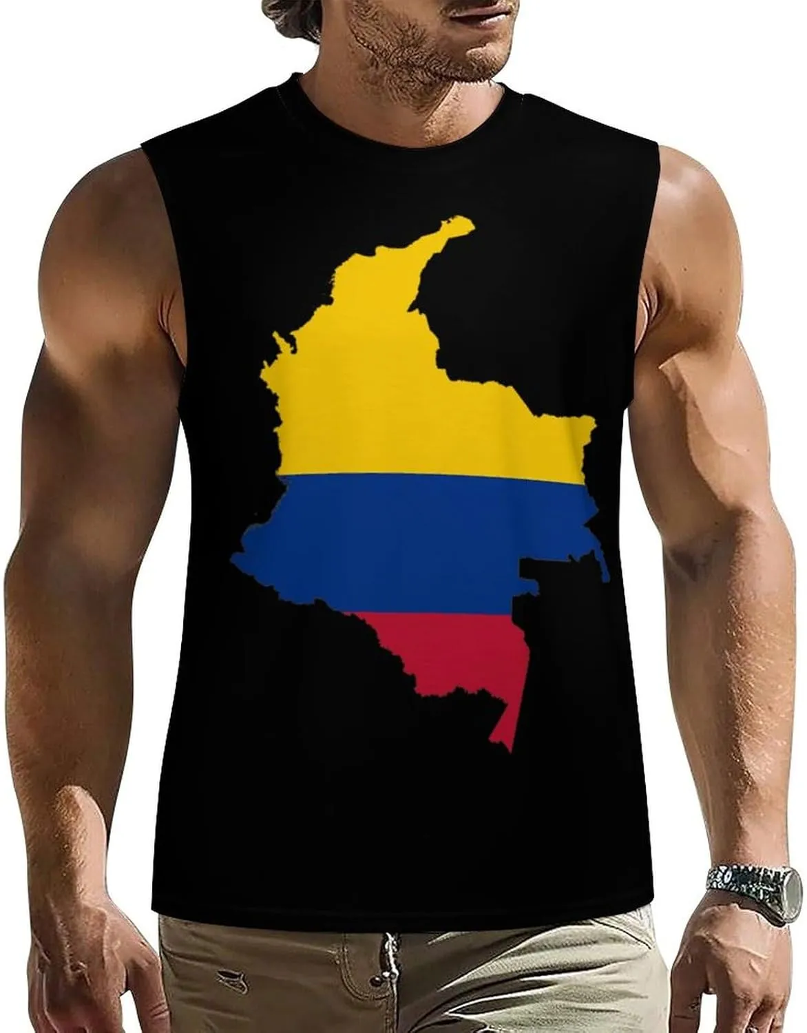 Bolivia-Flag Mens Sleeveless Tank Tops Workout Muscle Gym T-Shirts Slim Fit Crew Neck Tee Tops