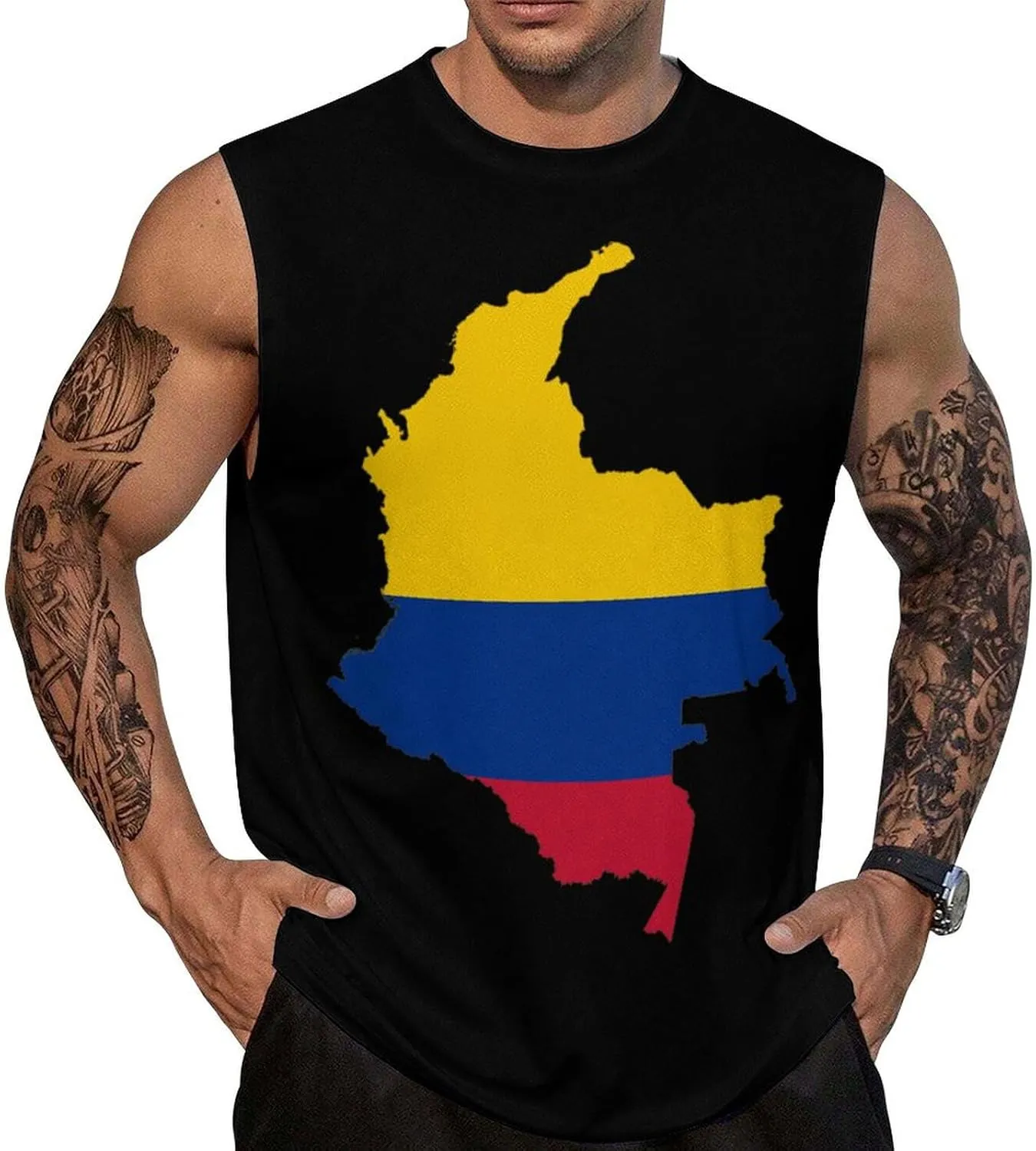 Bolivia-Flag Mens Sleeveless Tank Tops Workout Muscle Gym T-Shirts Slim Fit Crew Neck Tee Tops
