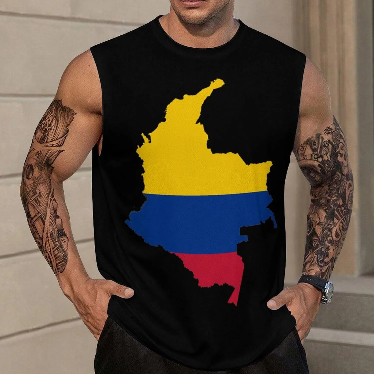 Bolivia-Flag Mens Sleeveless Tank Tops Workout Muscle Gym T-Shirts Slim Fit Crew Neck Tee Tops