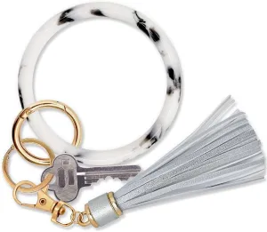 Bracelet Keychain for Women Key Ring Bracelet Wristlet Keychain Bangle Keyring for Women Key Chain Marble Keychain