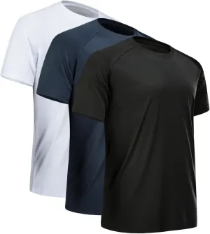 CE' CERDR Mens Workout Shirts Quick Dry Performance Short Sleeve Athletic Shirts