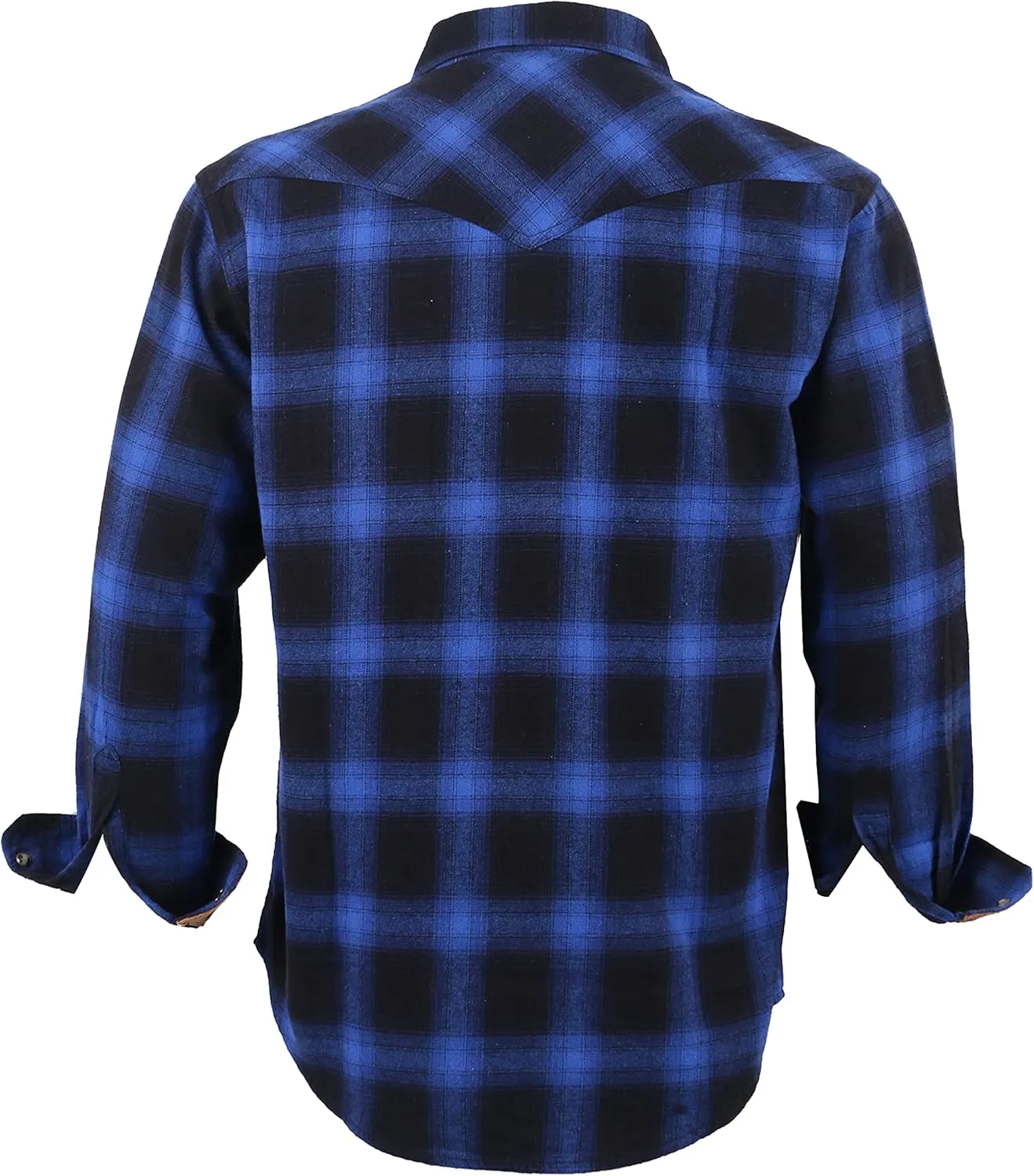 COEVALS CLUB Men's Flannel Shirts Long Sleeve Western Snap Casual Plaid Work Shirts