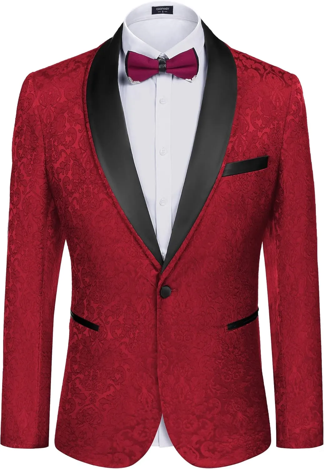 COOFANDY Men's Floral Tuxedo Suit Jacket Slim Fit Dinner Jacket Party Prom Wedding Blazer Jackets