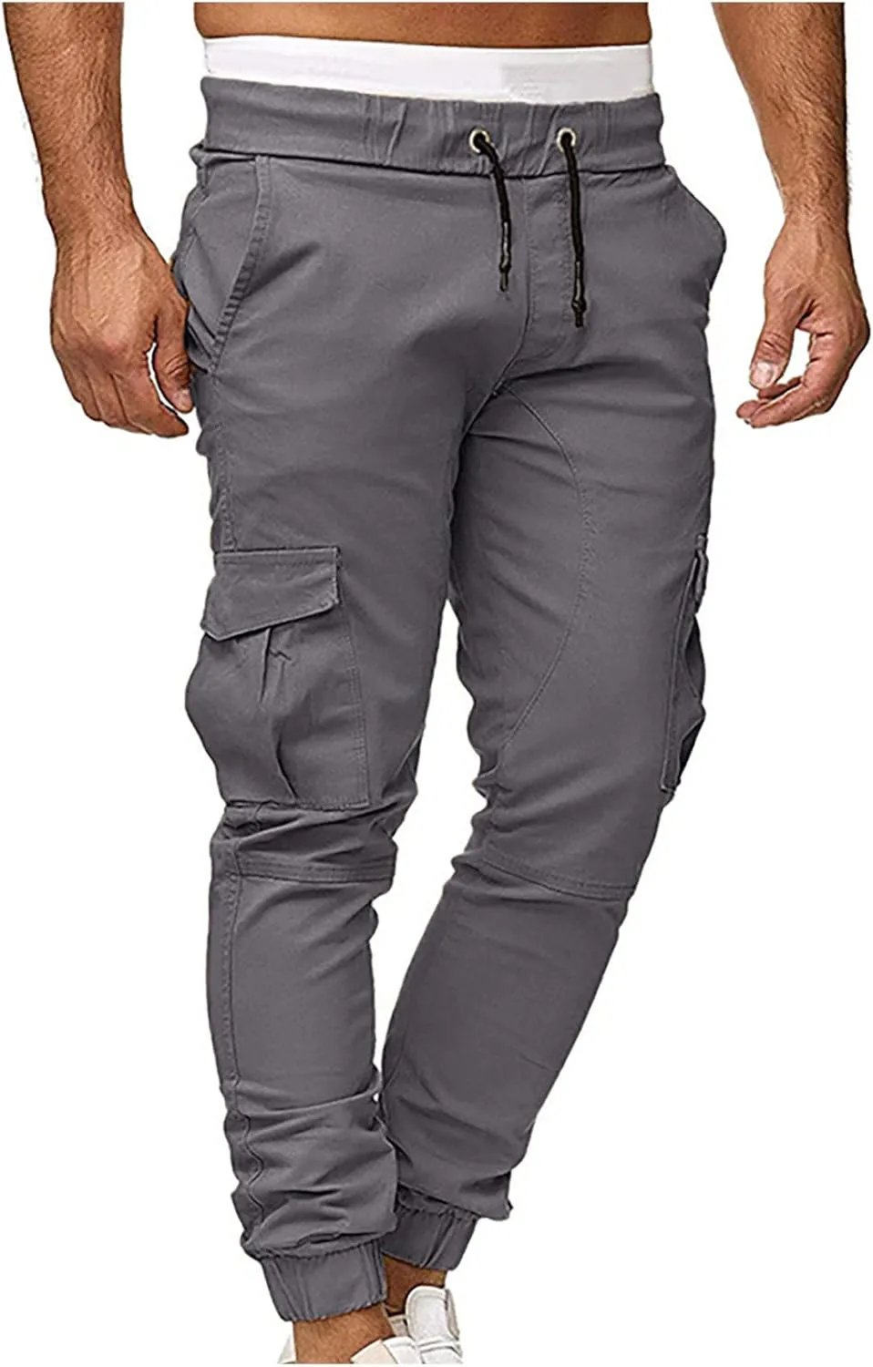 Ctreela Fashion Slim Fit Jogger for Men Hip Hop Urban Track Pants Athletic Low Rise Chino Pants Gym Training Workout Pants