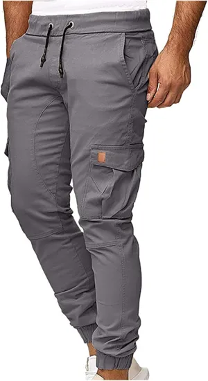 Ctreela Fashion Slim Fit Jogger for Men Hip Hop Urban Track Pants Athletic Low Rise Chino Pants Gym Training Workout Pants