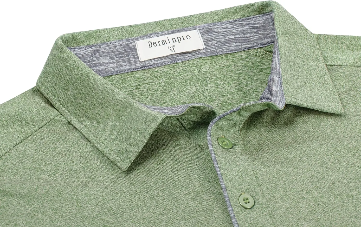Derminpro Mens Polo Shirts Long Sleeve Quick Dry Athletic Golf T-Shirts