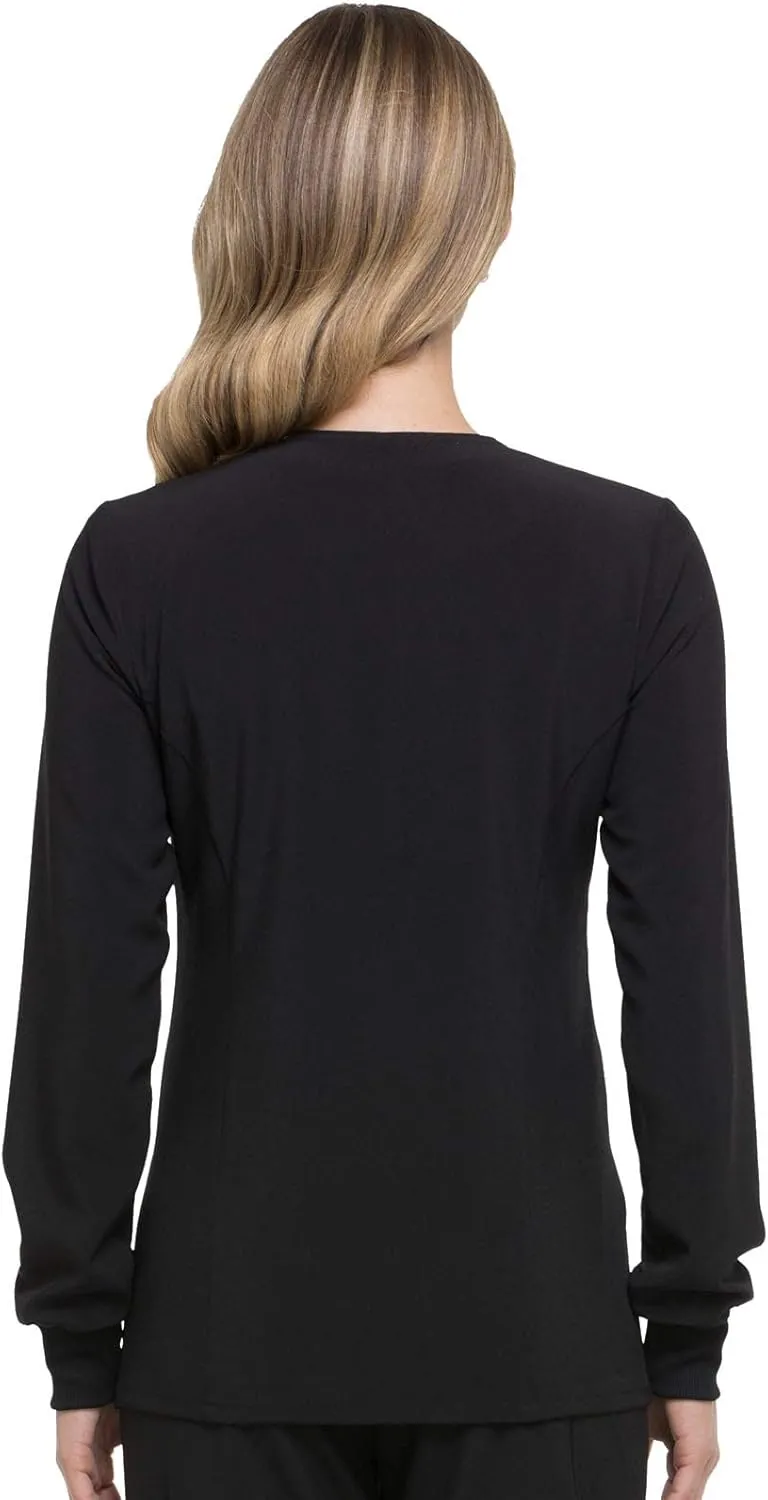 Dickies Scrub Jackets for Woman Snap Front Warm-up Jacket with 2 Pockets - DK305