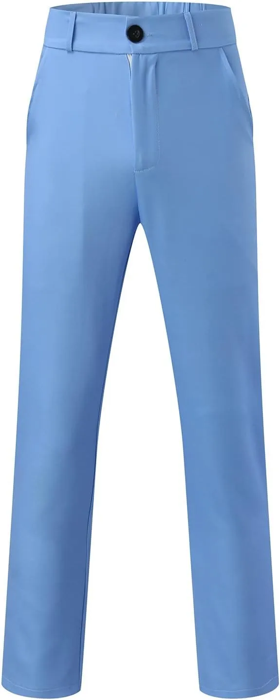 Dress Pants for Men Slim Fit Tapered Flat Front Suit Trousers Casual Skinny Stretch Business Clothes
