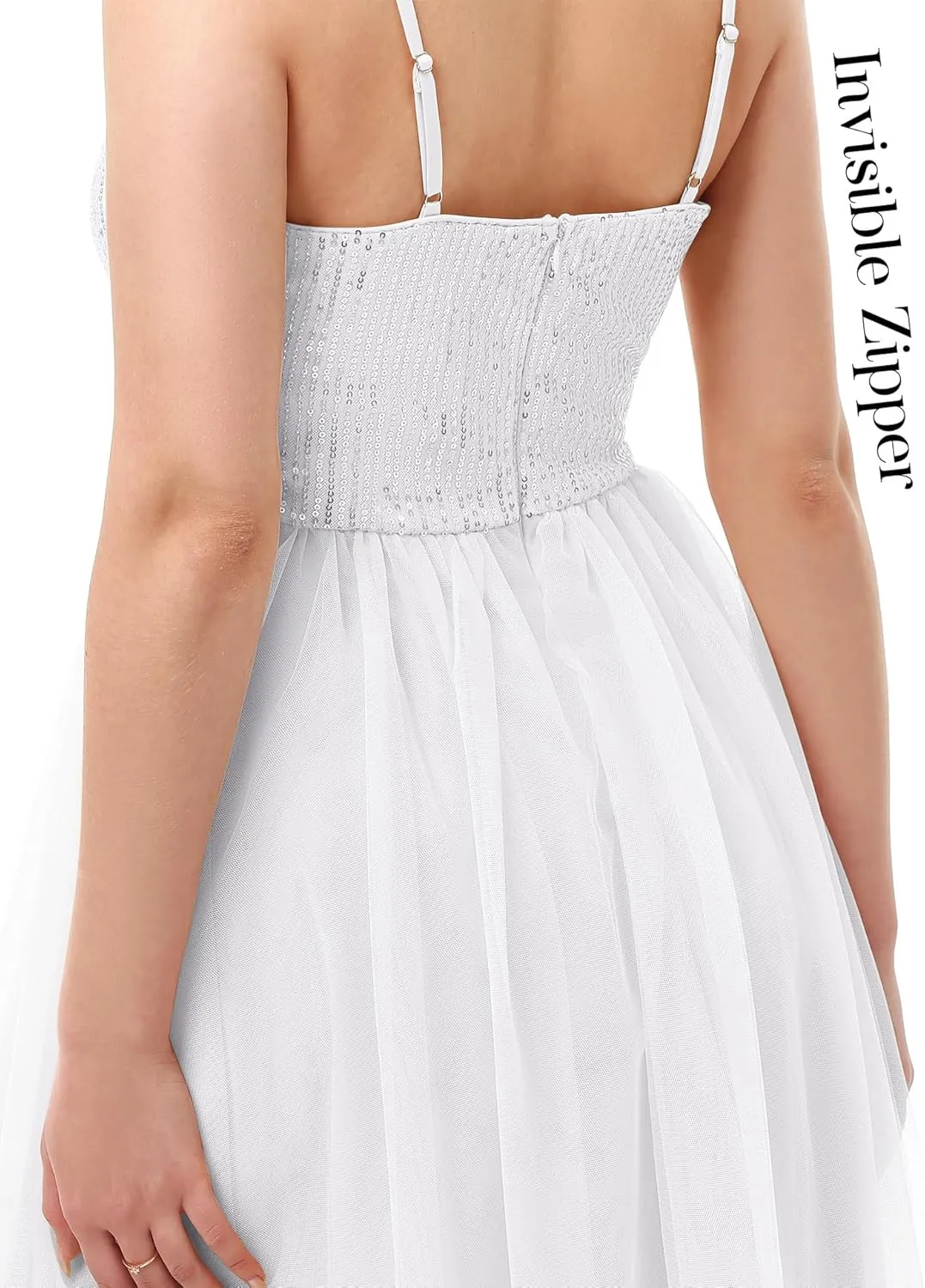 Dressystar Women's Sparkly Sequin Glitter Dress Spaghetti Strap Cocktail Party Dresses