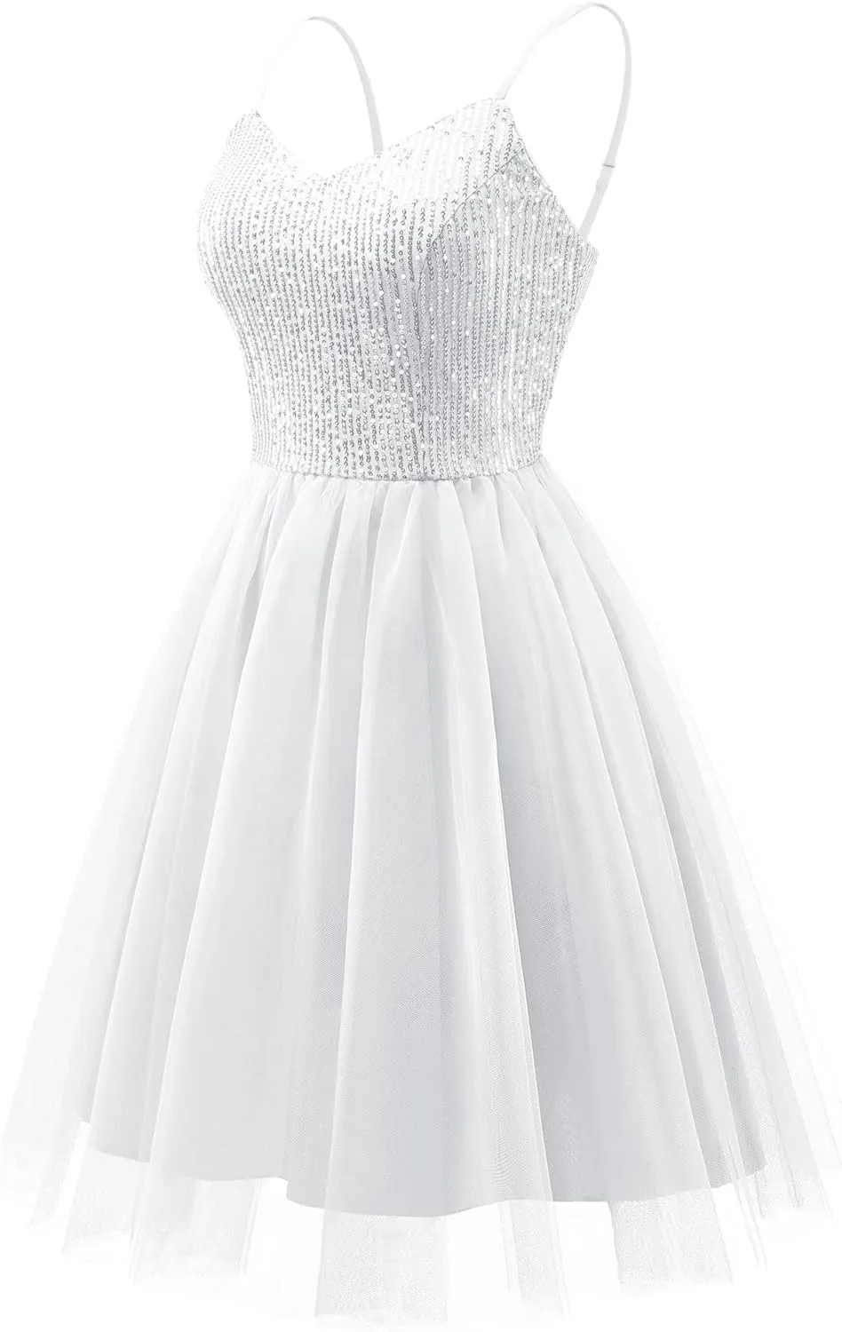 Dressystar Women's Sparkly Sequin Glitter Dress Spaghetti Strap Cocktail Party Dresses