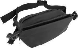 Fanny Pack for Men PU Leather Multilayer Waist Bag for Outdoor Camping Hiking Riding Traveling Black