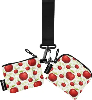 Fruit Apples Women's Card Cases Change Holder Small Portable Card Money Holder with Wristle Strap for Men Women 2 Pcs