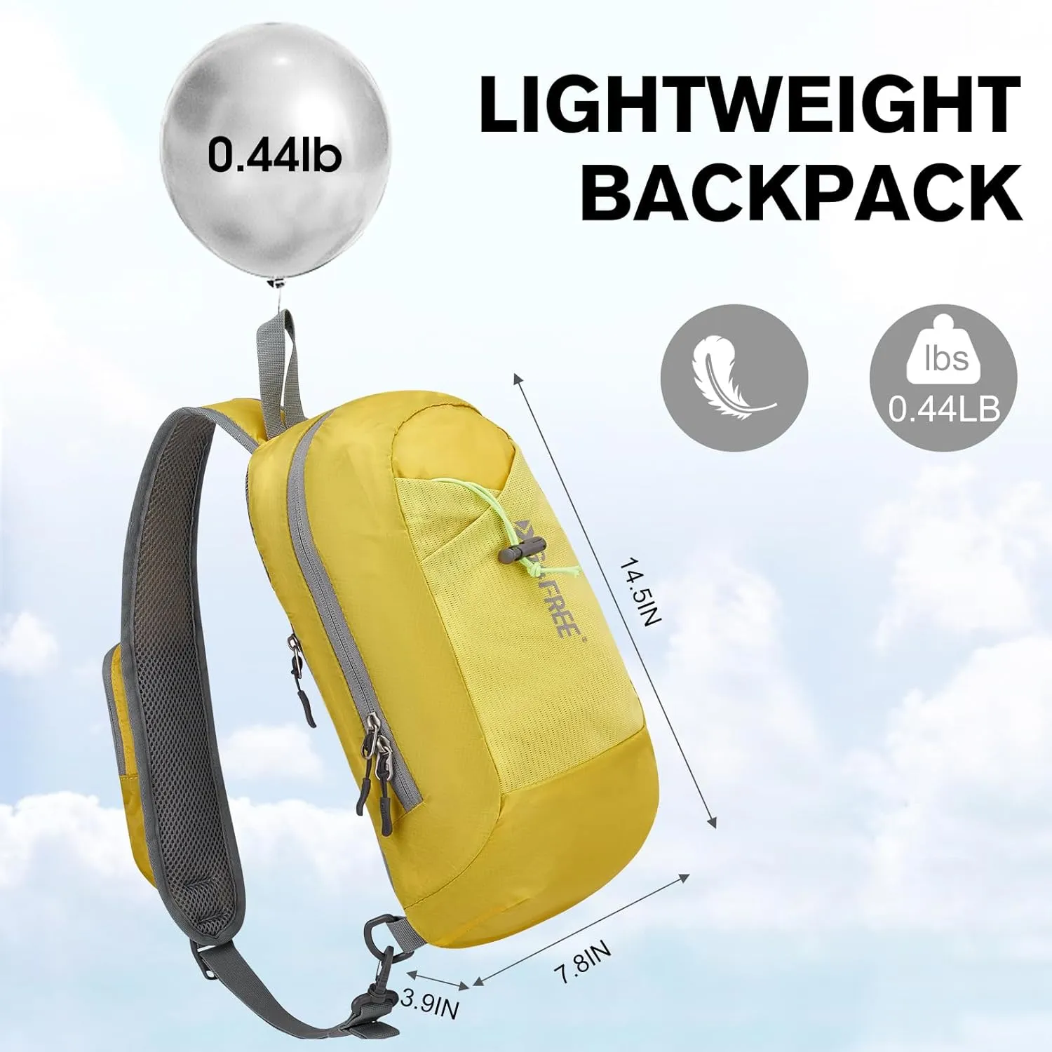 G4Free Sling Bag RFID Blocking Crossbody Backpack with Front Pocket Hiking Daypack Chest Bag for Women Men