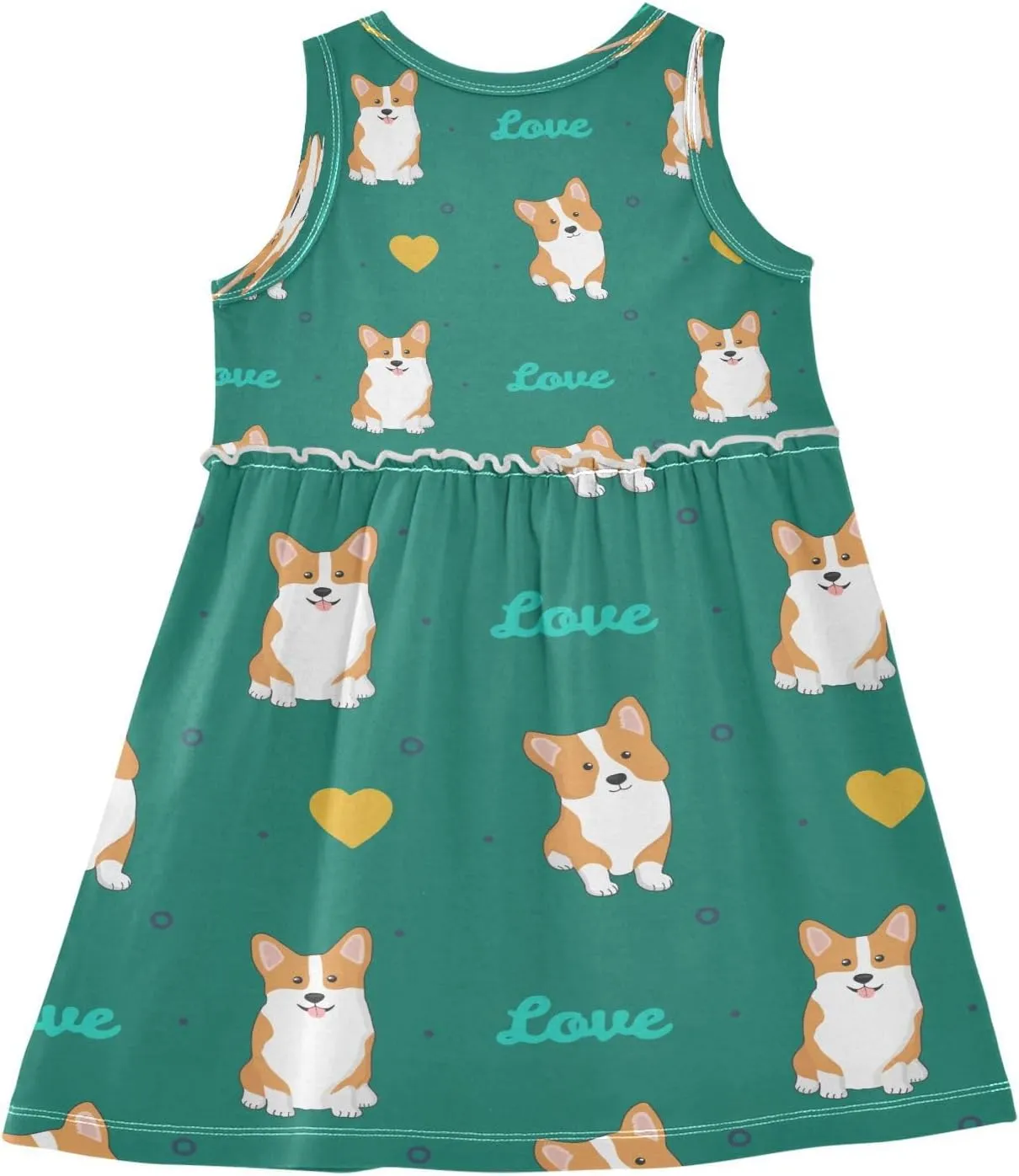 Girls Summer Dress Toddler Girls Sleeveless Dress Cotton Kids Casual Sundress Teens Party Dresses 2-8 Years