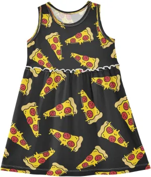 Girls Summer Dress Toddler Girls Sleeveless Dress Cotton Kids Casual Sundress Teens Party Dresses 2-8 Years