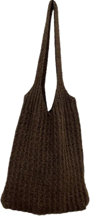 Grunge Knitted Tote Bag Y2K Fairycore Shoulder Bag Aesthetic Hobo Bag Indie Crossbody Bag Alt Purse Accessories