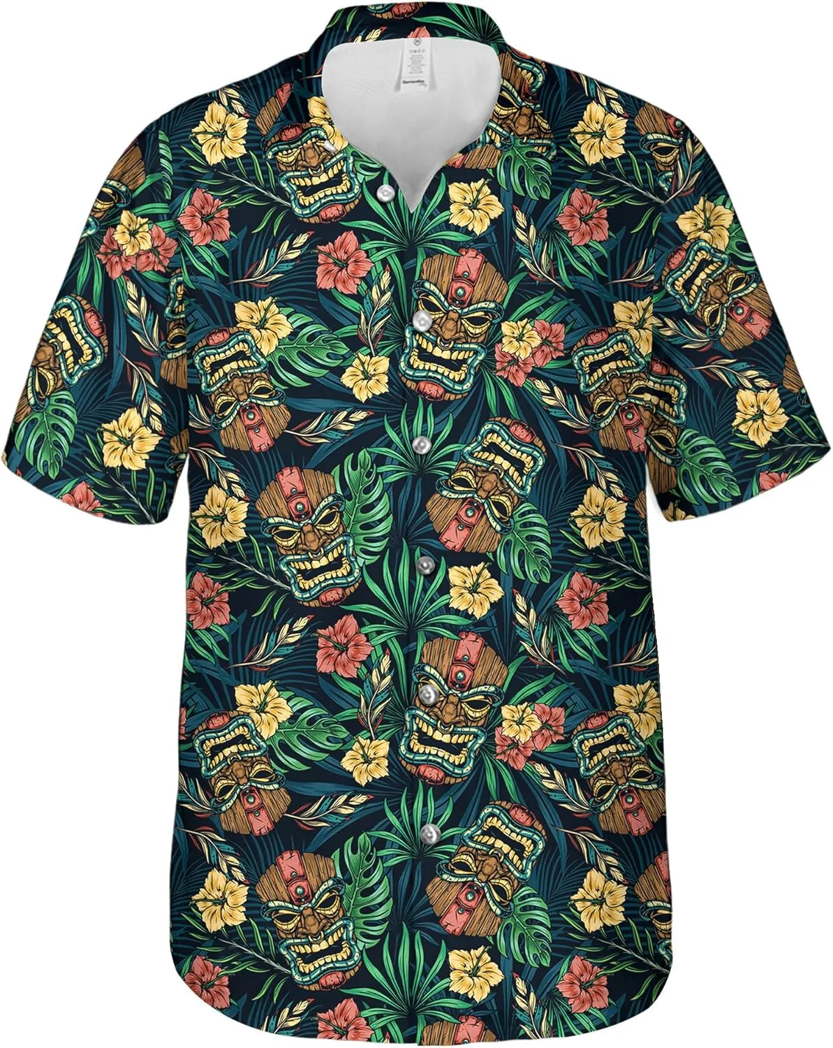 Hawaiian Shirt for Men Short Sleeve Funny Print Button Down Shirts