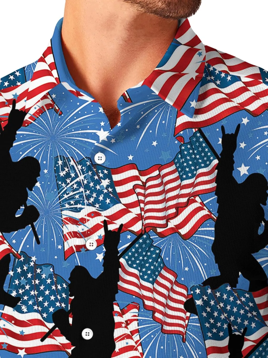 Hawaiian Shirt for Men Short Sleeve Funny Print Button Down Shirts