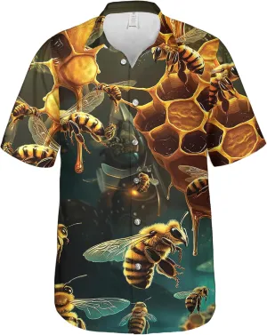 Hawaiian Shirt for Men Short Sleeve Funny Print Button Down Shirts