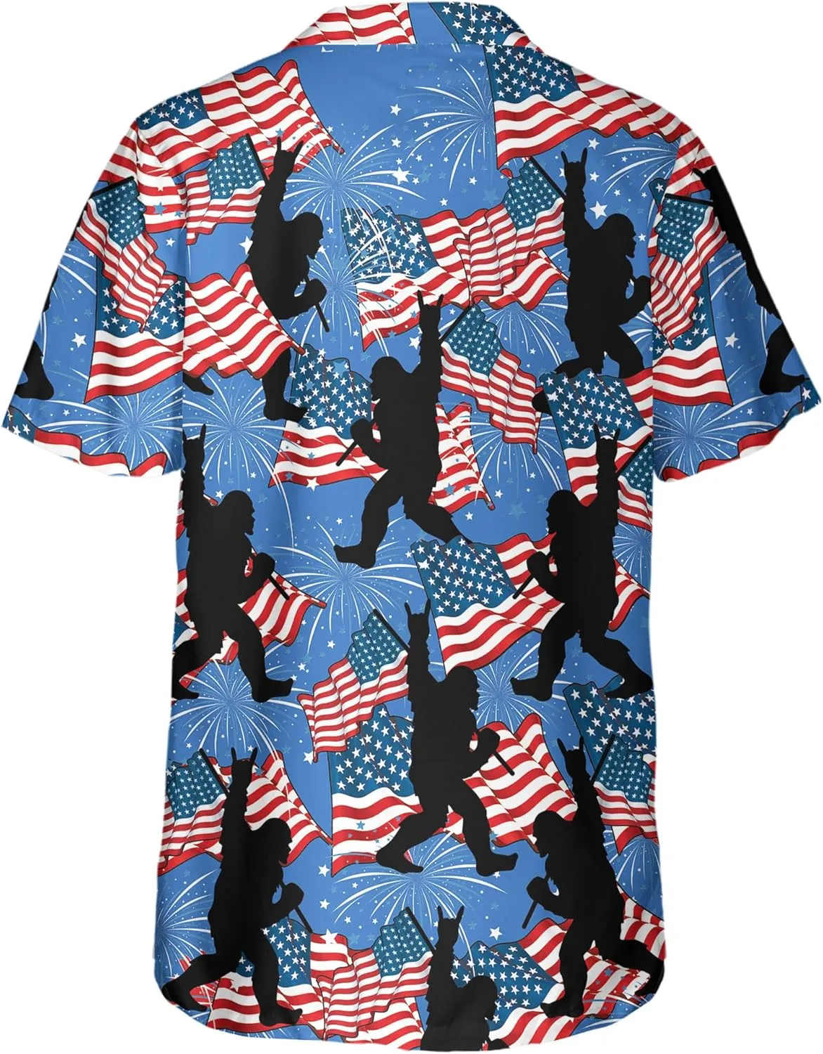 Hawaiian Shirt for Men Short Sleeve Funny Print Button Down Shirts