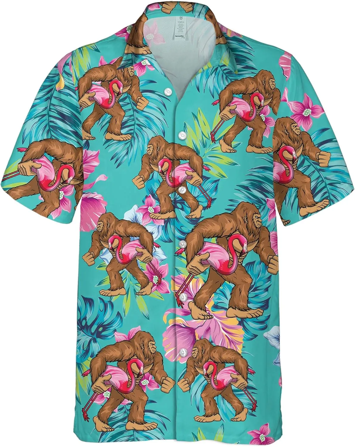 Hawaiian Shirt for Men Short Sleeve Funny Print Button Down Shirts
