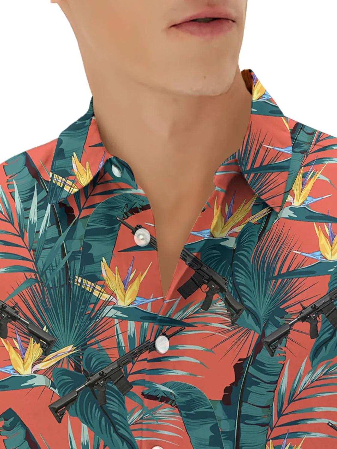 Hawaiian Shirt for Men Summer Funny Short Sleeve Aloha Button Down Shirts
