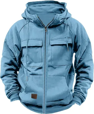 Hoodies for Men Quarter Zip Pullover Vintage Sweatshirt Tactical Hoodies Big and Tall Sweatshirt Cargo Pullover Tops