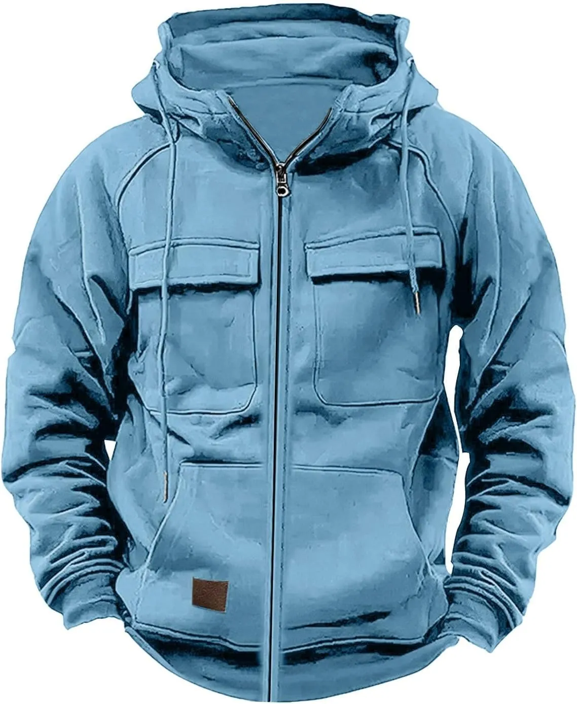 Hoodies for Men Quarter Zip Pullover Vintage Sweatshirt Tactical Hoodies Big and Tall Sweatshirt Cargo Pullover Tops