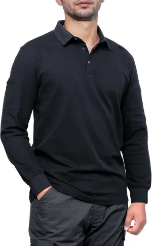 IDOGEAR Men's Shirts Long Sleeve Golf Shirt Quick Dry Collar Shirts Tactical Casual Work Fish Outdoor Clothing