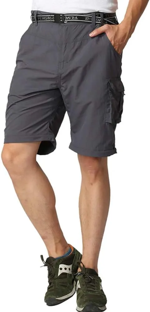 JOMLUN Mens Hiking Pants Zip Off Cargo Pants Lightweight Quick Dry Convertible Outdoor Shorts