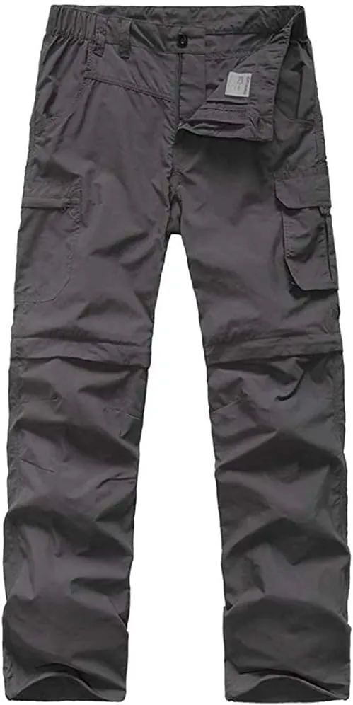 JOMLUN Mens Hiking Pants Zip Off Cargo Pants Lightweight Quick Dry Convertible Outdoor Shorts