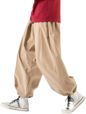 keusyoi Mens Drawstring Harem Pants MenS Baggy Jogging Pants Men Drop Crotch Wide Leg Pants Male Casual Loose Trousers