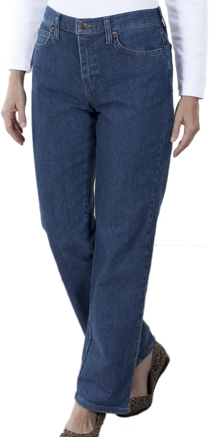 LEE Women's Relaxed Fit Straight Leg Jean, Premium Stone, 18