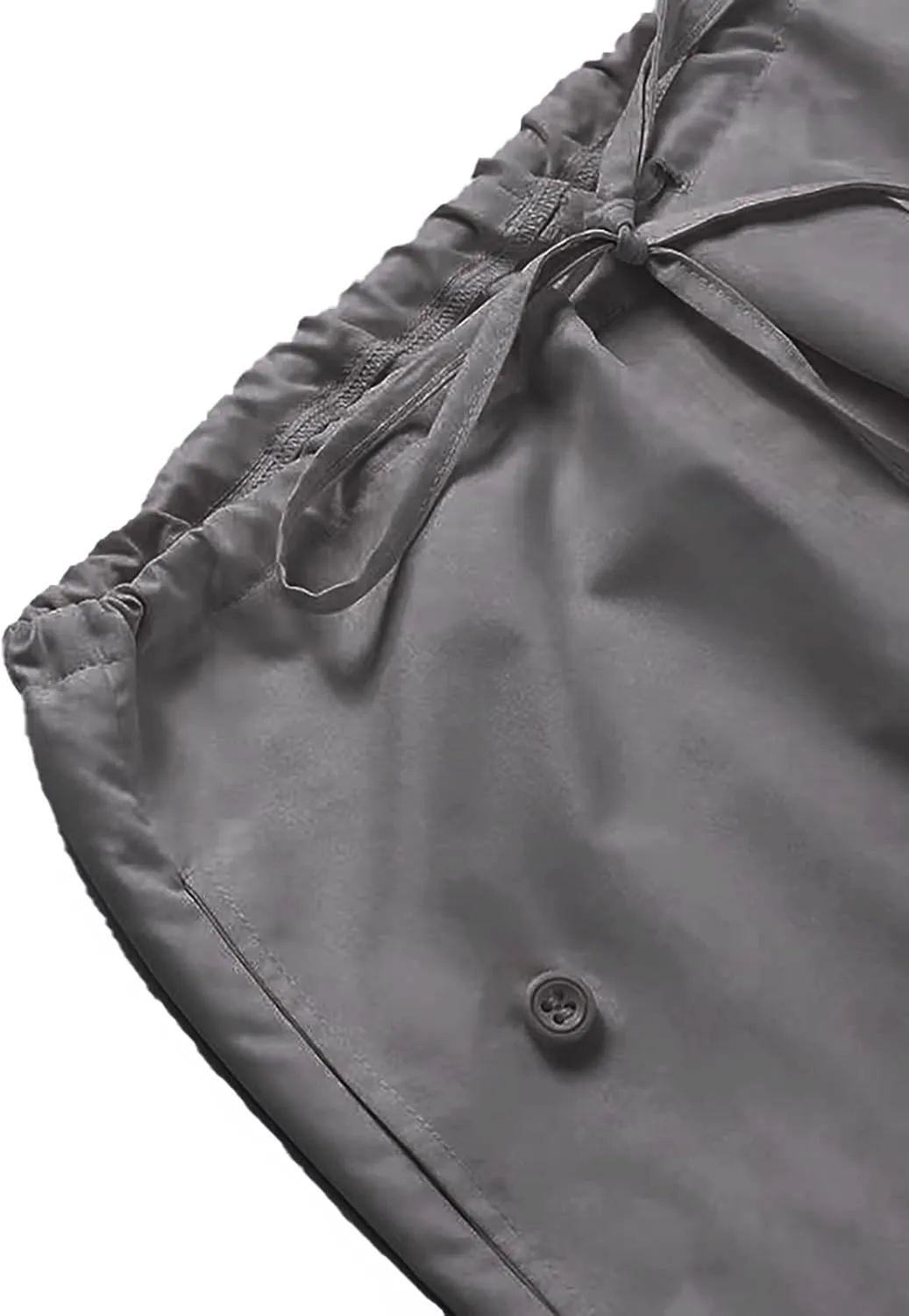 LQI Parachute Pants for Women Y2K Baggy Cargo Pants Drawstring Trousers Low Rise Loose Jogger Sweatpants
