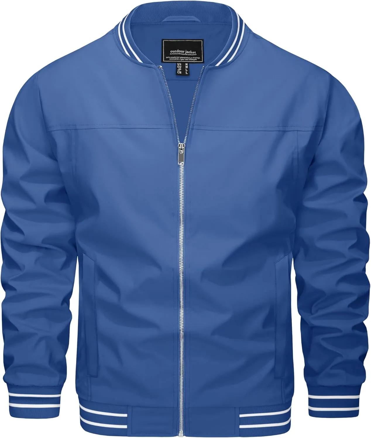MAGNIVIT Men's Bomber Jackets Lightweight Jacket Varsity Flight Jacket Baseball Windbreaker Water Resistant Spring Autumn