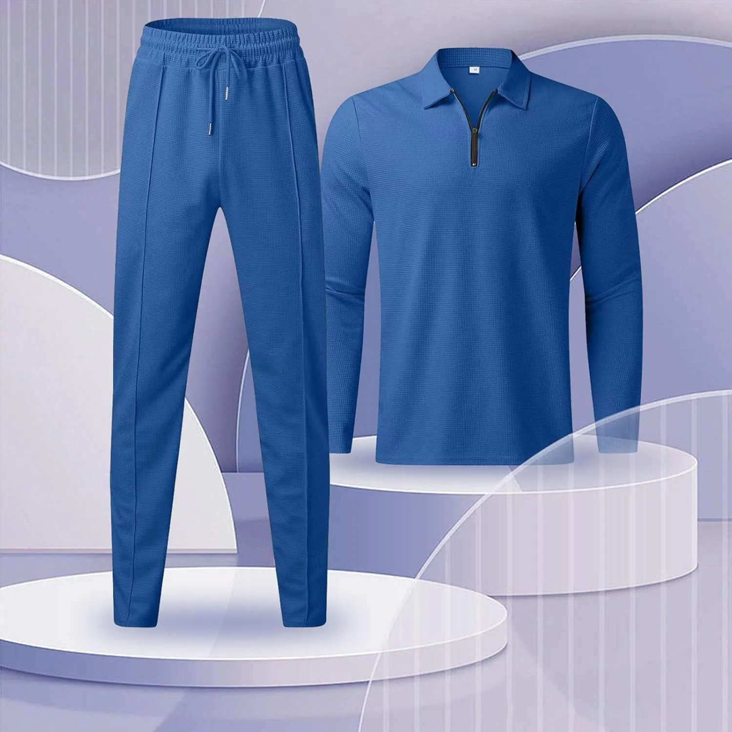 Mens 2 Piece Sweat Suit Leisure Solid Color Sweater Pants Sports Suit Set Mens 2 Piece Hoodie for Men Mens
