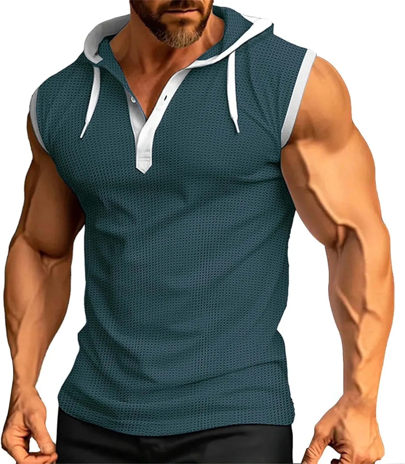 Men's Active Muscle Gym Tops Athletic Sleeveless Shirt Quick Dry Outdoor Bodybuilding Relaxed Fit Tees
