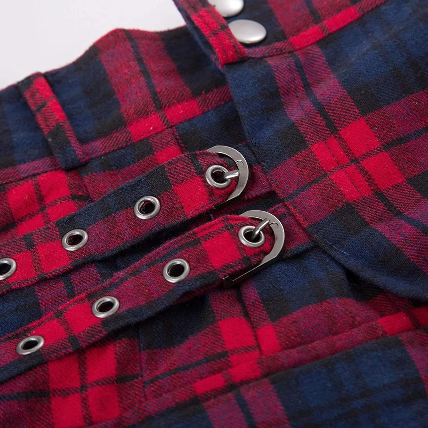 Men's Fashion Scottish Style Plaid Contrast Color Pocket Pleated Skirt Kilt for Men Irish Traditional Highland