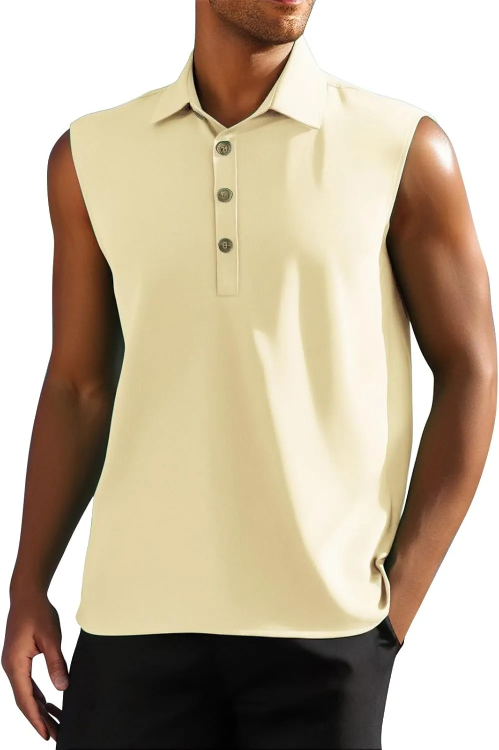 Mens Quick Dry Workout Tank Tops Relaxed Fit Muscle Gym Shirt Breathable Cool Running Athletic Tees