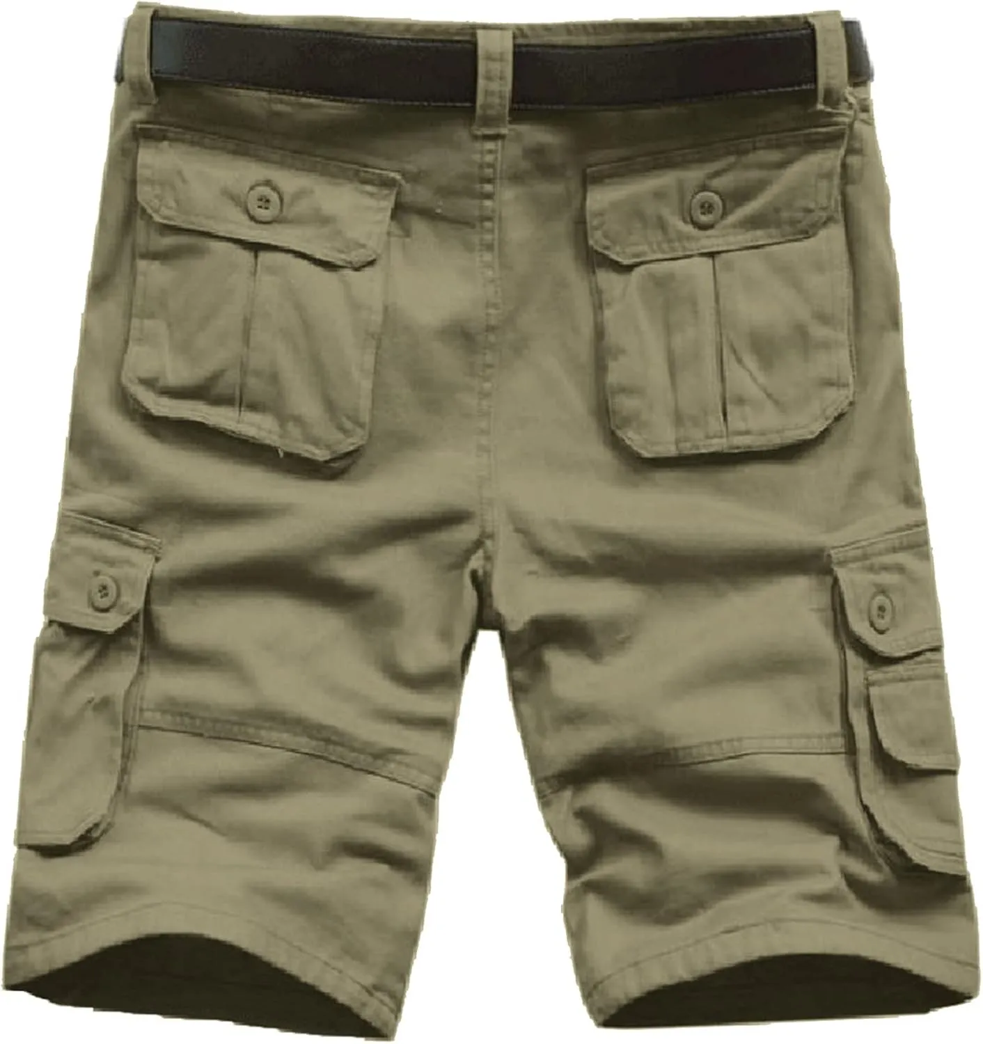 Men's Solid Color Multi Pockets Shorts Fashion Summer Leisure Pants Overalls Hiking Cargo Shorts Athletic Joggers