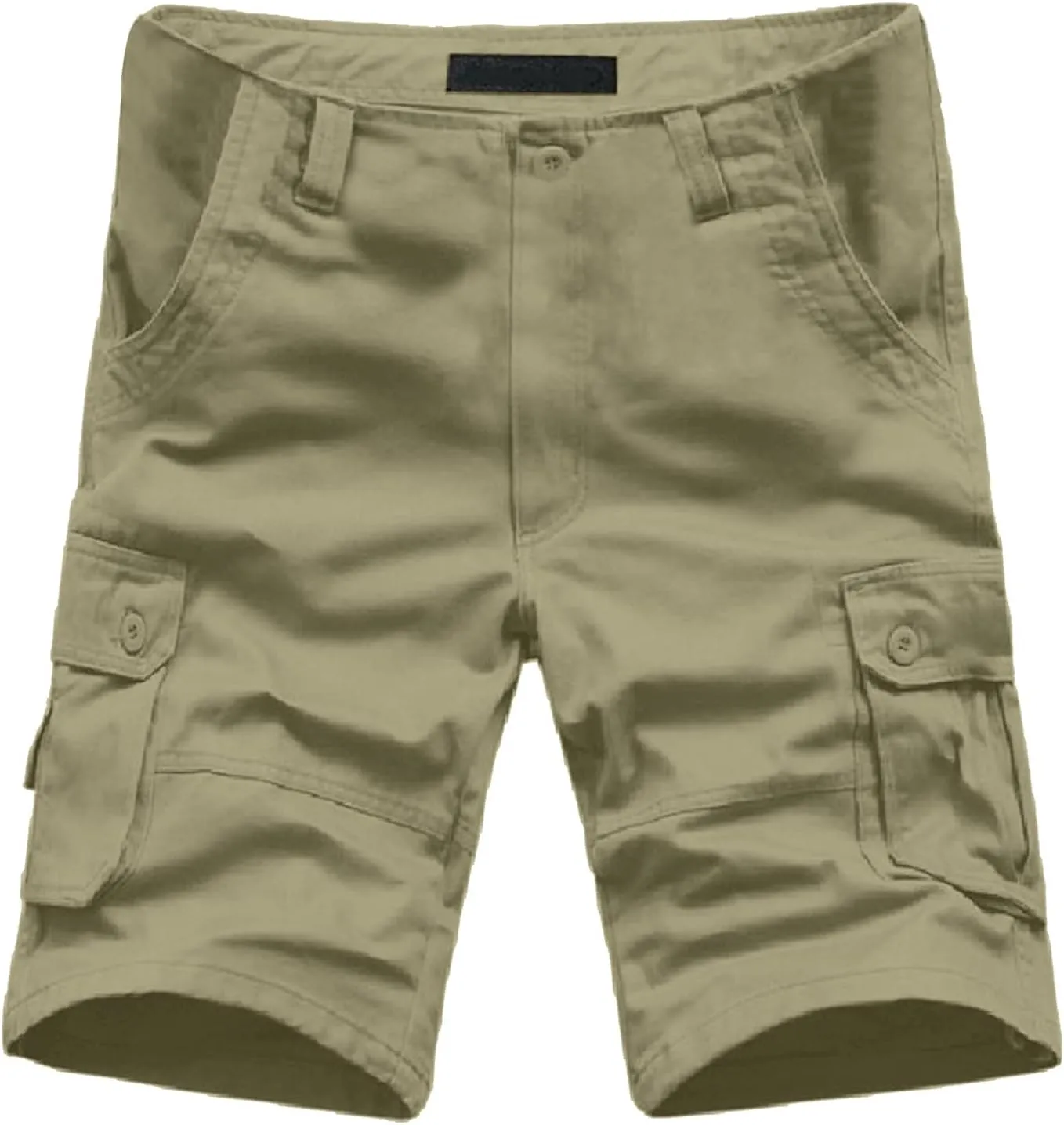 Men's Solid Color Multi Pockets Shorts Fashion Summer Leisure Pants Overalls Hiking Cargo Shorts Athletic Joggers