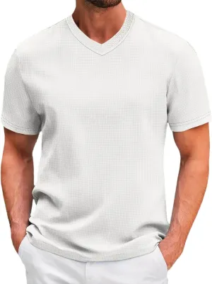Mens T Shirts Short Sleeve Classic V Neck T-Shirt Casual Summer Basic Tee Shirt